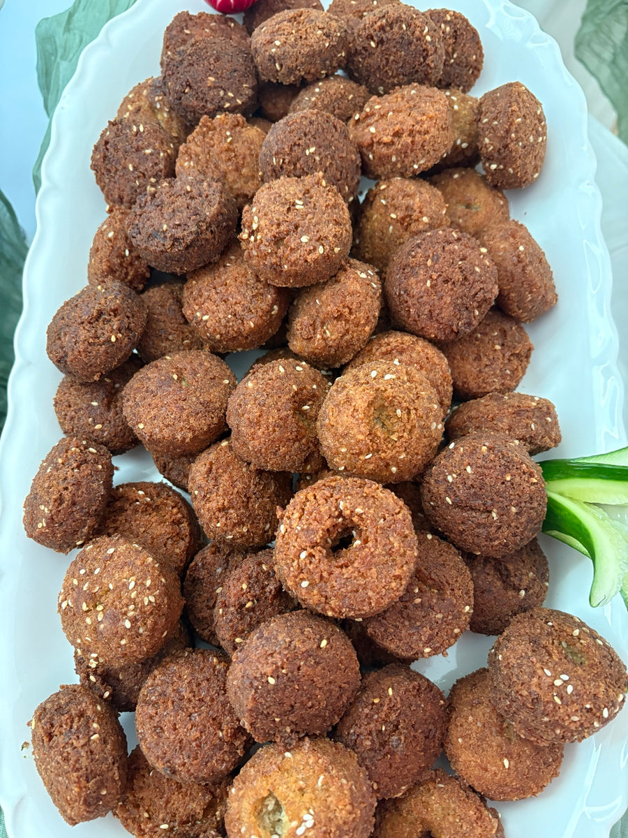 Tray of falafel at a Mama Love catered event